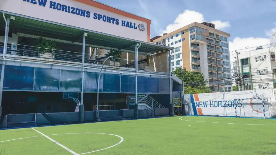 Parte del Colegio New Horizons (fuente: Diario Libre)