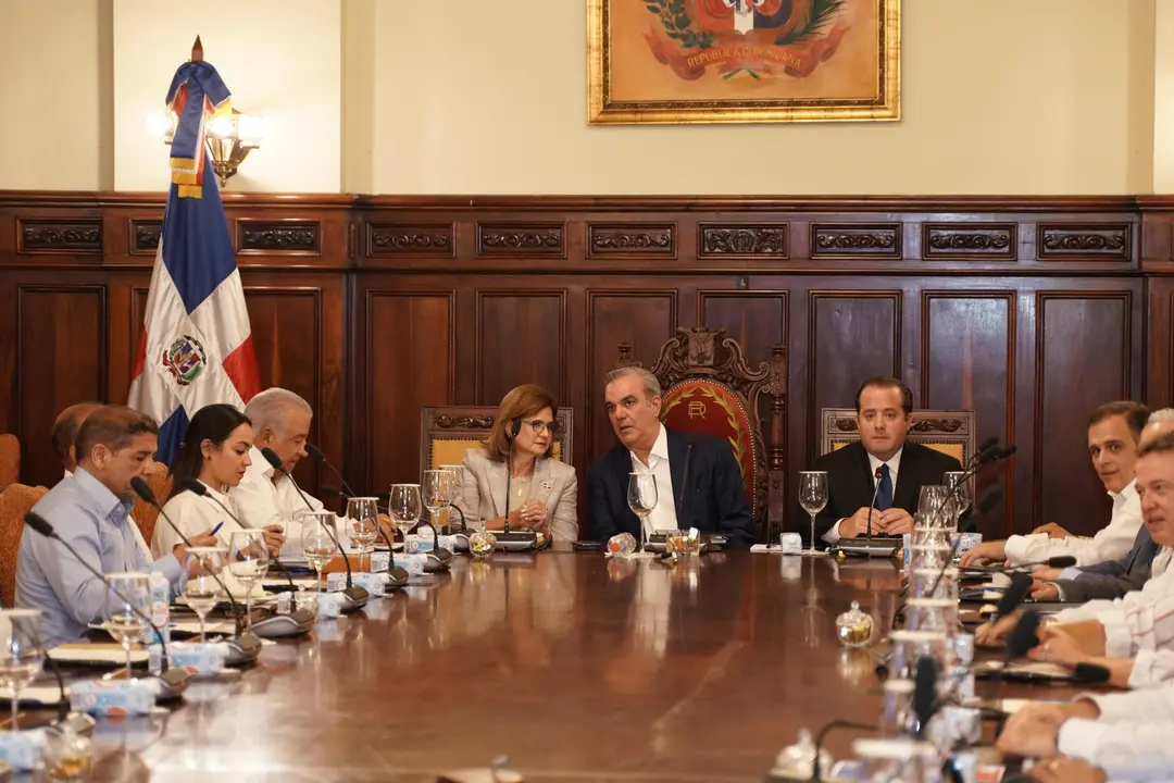 Presidente de la Rep&uacute;blica Luis Abinader junto al consejo l foto externa