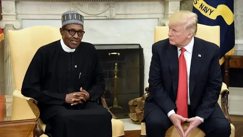Trump junto al presidente de Nigeria, Bola Ahmed Tinubu. |FOTO EXTERNA