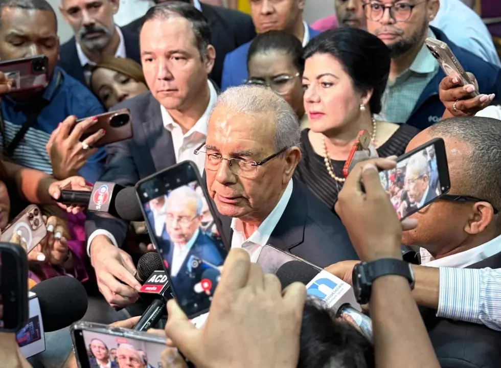 El expresidente Danilo Medina habl&oacute; tras los actos del aniversario del PLD. | FOTO EXTERNA