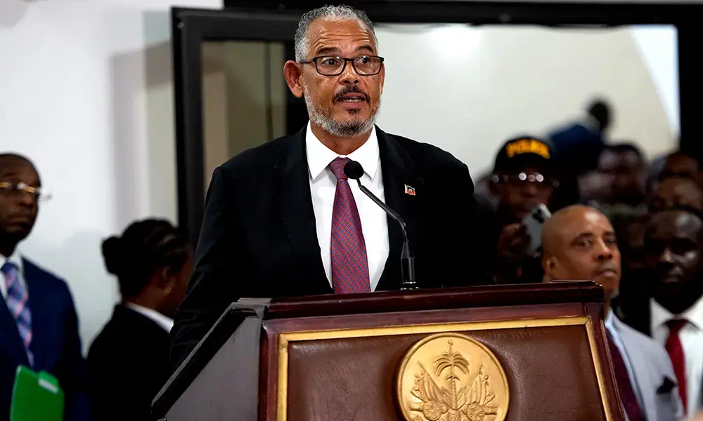 El primer ministro Alix Didier Fils-Aim&eacute; liderar&aacute; la transici&oacute;n hasta las elecciones de agosto y se reunir&aacute; con Marco Rubio. | FOTO: FUENTE EXTERNA