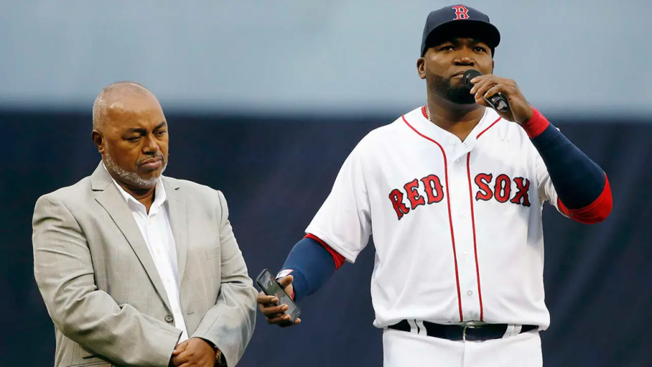 David Ortiz junto a su padre Am&eacute;rico Enrique Ortiz