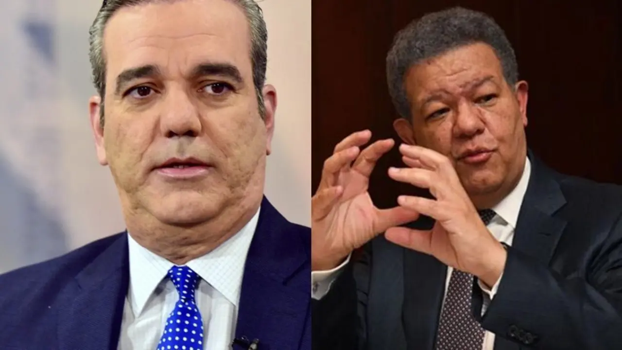 Luis Abinader y el exmandatario Leonel Fern&aacute;ndez (fuente externa)