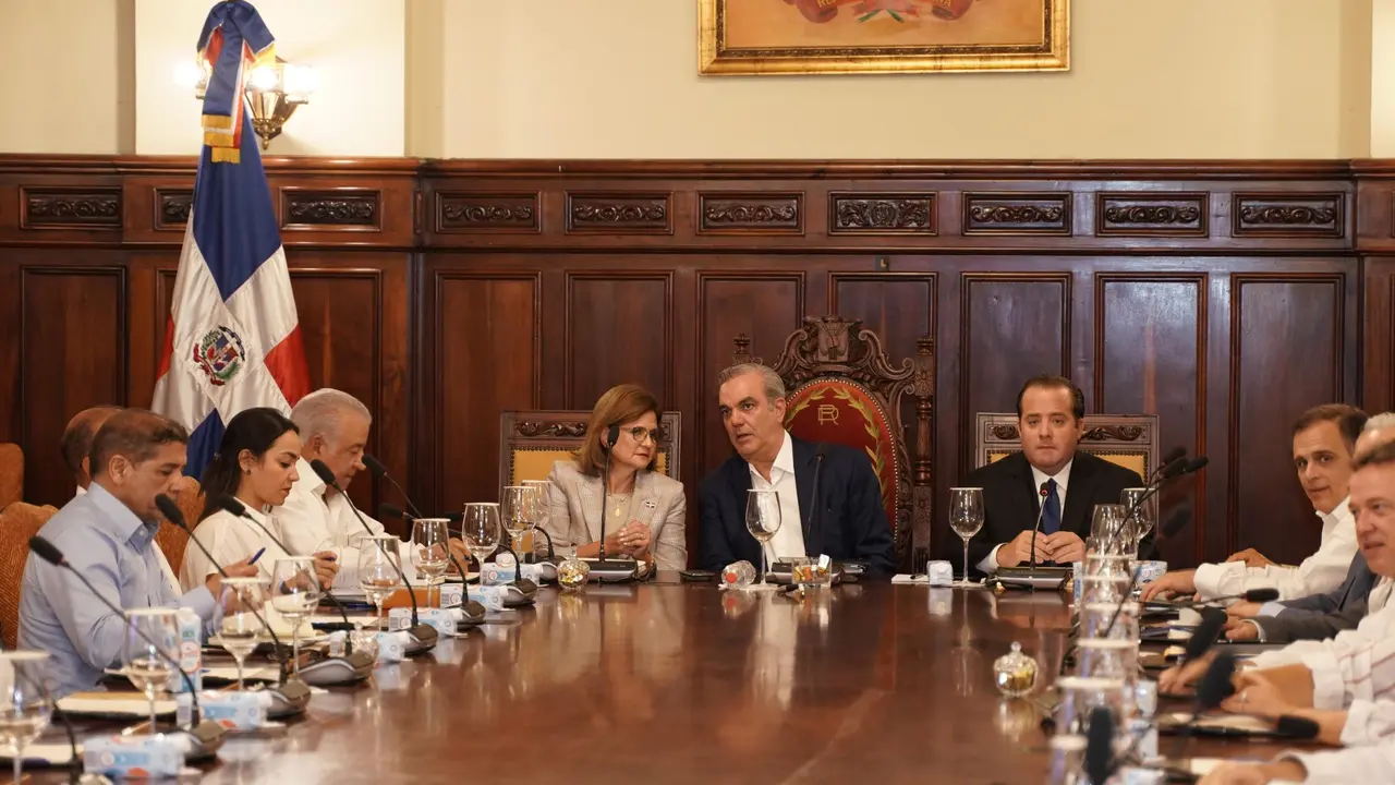 Presidente de la Rep&uacute;blica Luis Abinader junto al consejo l foto externa