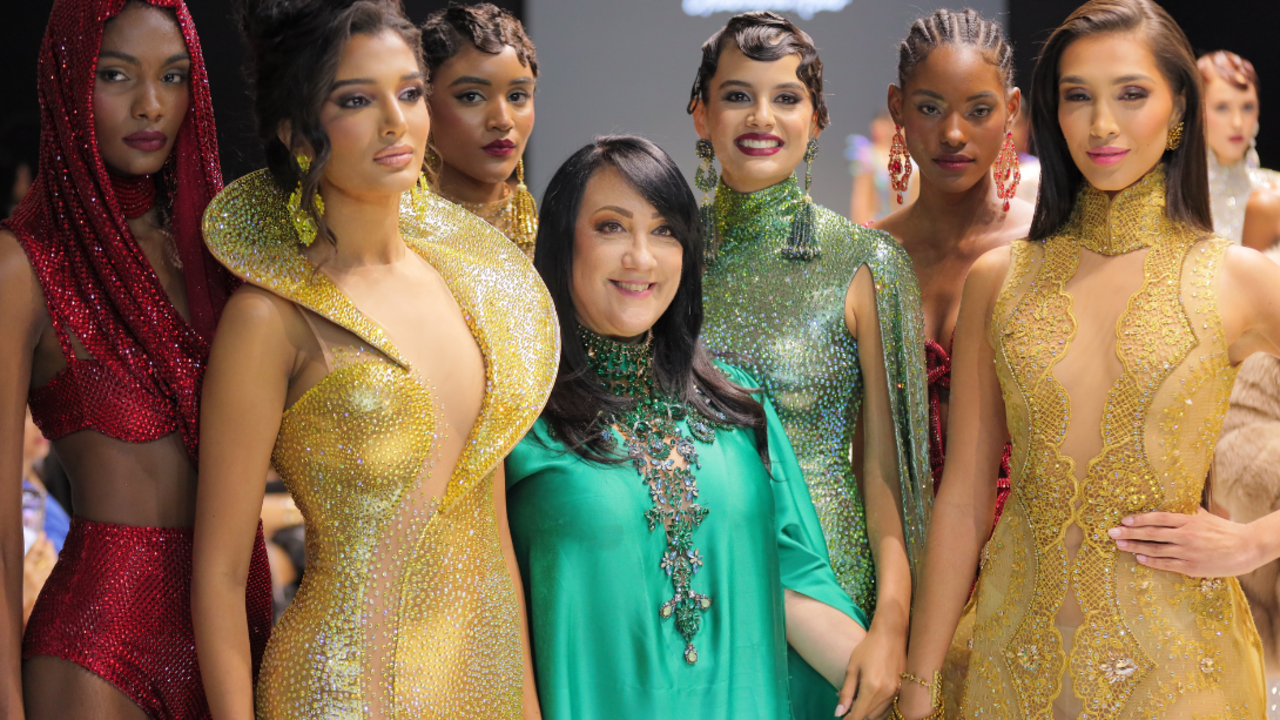 Giannina Azar, dise&ntilde;adora dominicana Adjunto de modelos en fashion week 2025 | FOTO EXTERNA