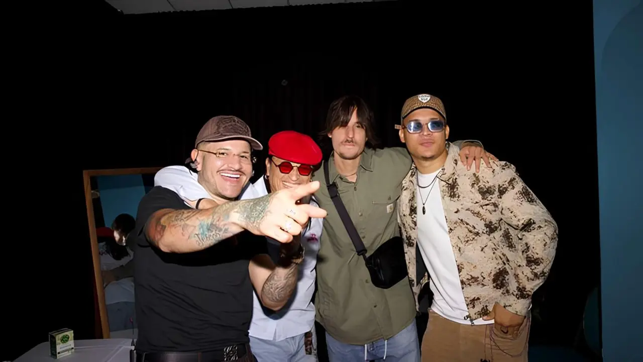 <p>Danny Ocean, Kapo, Elvis Crespo y Ebenezer en un encuentro incre&iacute;ble en los ensayos de premios Billboard 2025</p>
