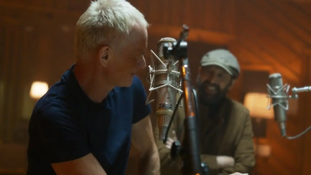 Juan Luis Guerra y Sting durante la grabaci&oacute;n del videoclip en Nueva York | FOTO EXTERNA