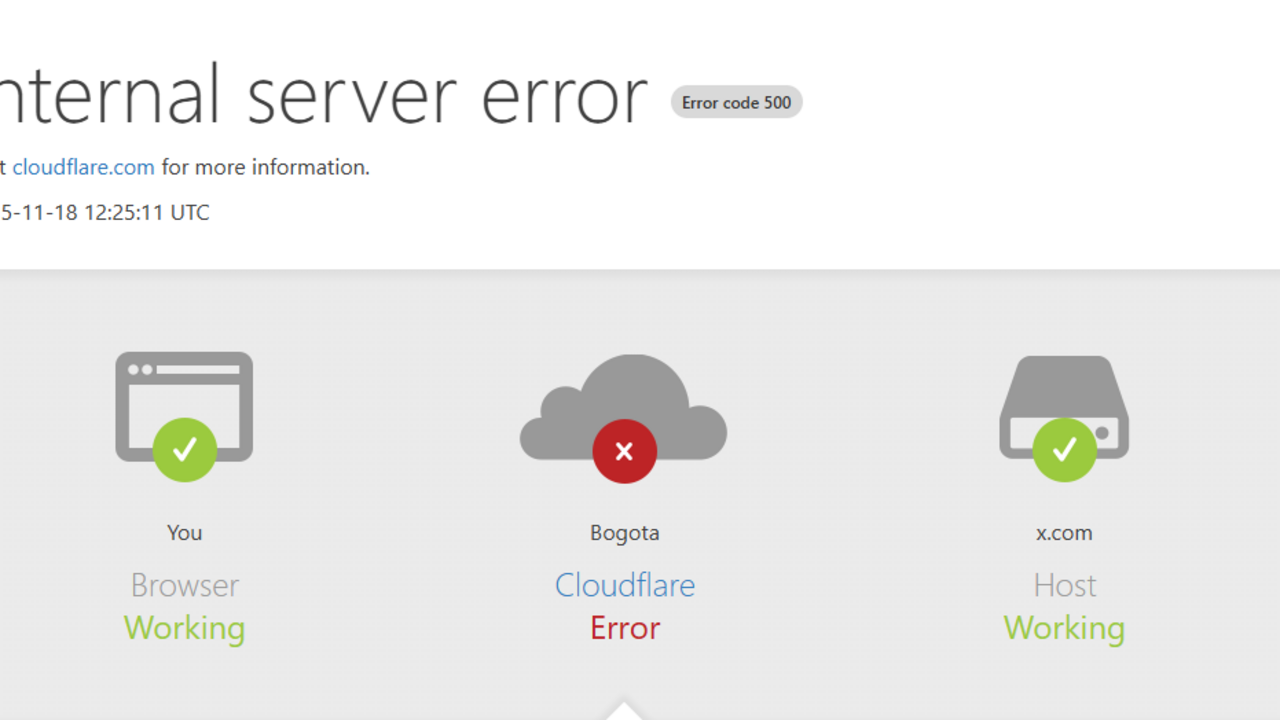 Mensaje de error reportado por usuarios de ChatGPT tras la falla global de Cloudflare | FOTO EXTERNA