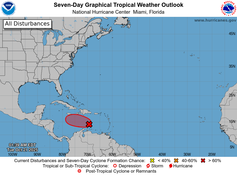 Indomet da seguimiento a la posible tormenta tropical Melissa al sur del país | FOTO EXTERNA